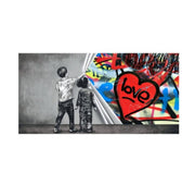 Children, Graffiti, Wall, Art.