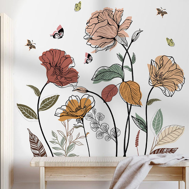 Bohemian, Flower, Wall, Sticker .