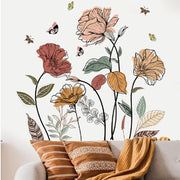 Bohemian, Flower, Wall, Sticker .